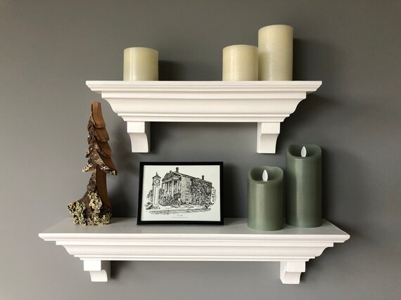 2 Piece Shelf Set Classic Shelves Formal Shelves Etsy