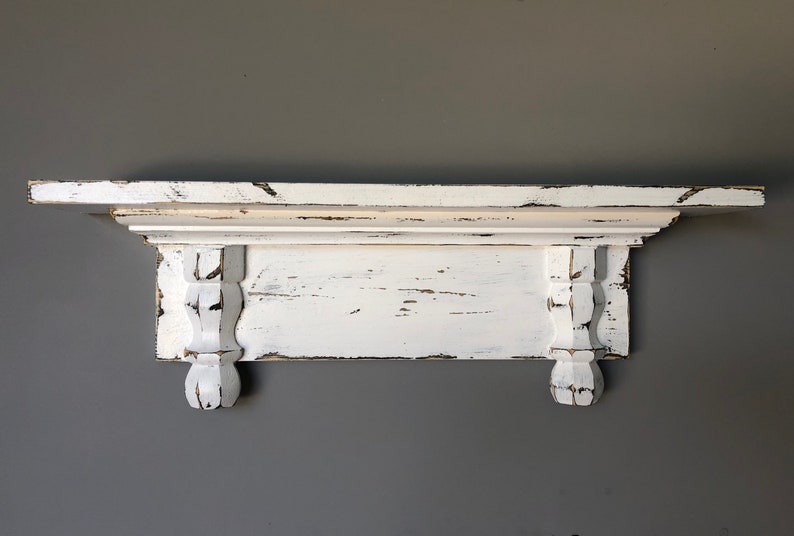 French Country Shelf / Distressed Floating Shelf / Bathroom Etsy