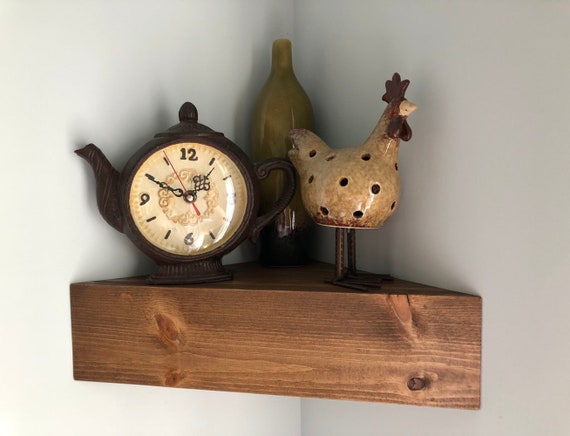 Corner Floating Shelf Small Corner Shelf Rustic Shelf Etsy