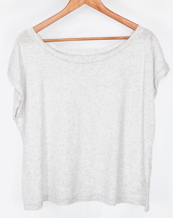 Women\u2019s Cropped Top Loose Fit Top Short Sleeve T-Shirt Organic Cotton Grey Oversized Top Organic Cotton Top Tee Activewear for Women