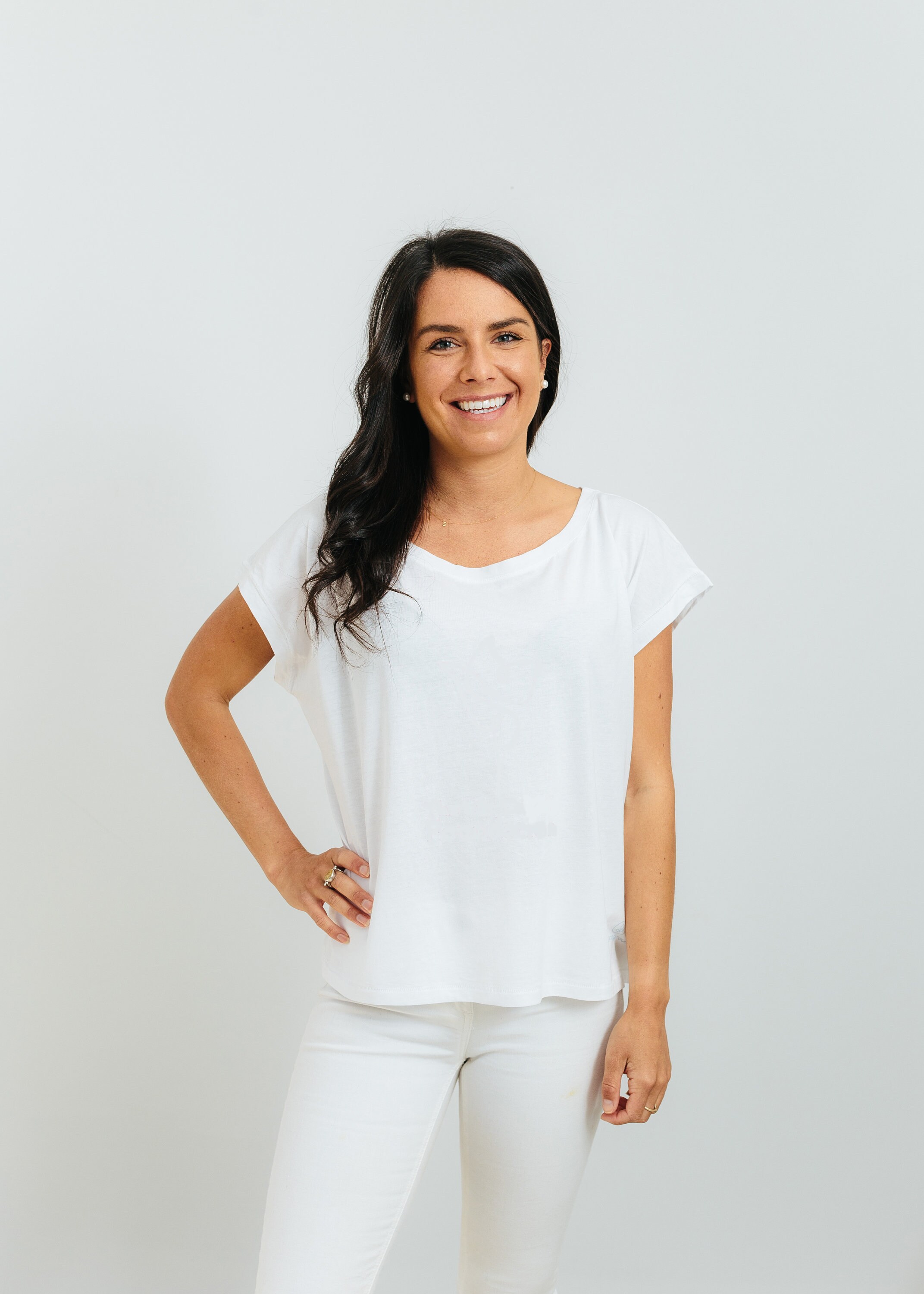 Womens Cropped Top Organic Cotton White 