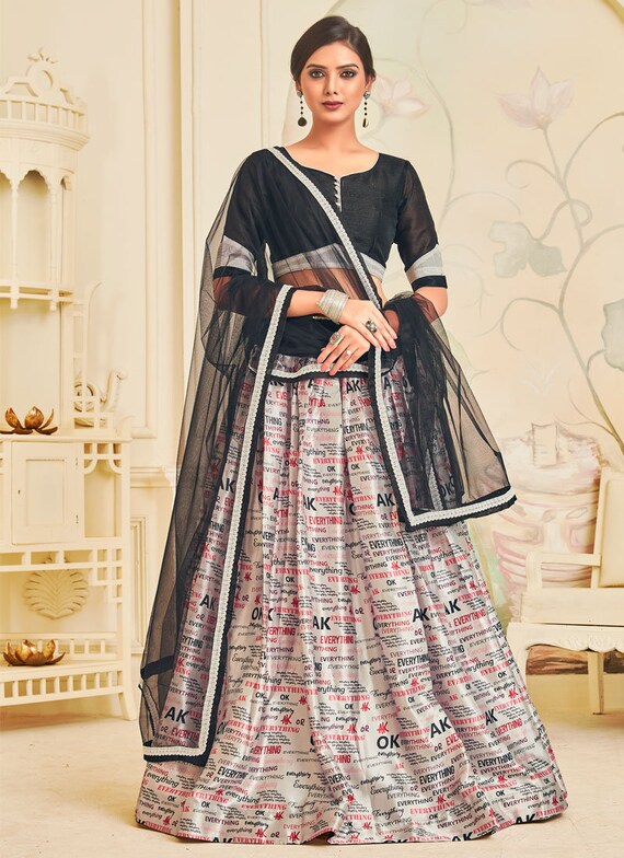 Indian Designer Silk Wedding Party Wear Lehenga Choli Dupatta Etsy