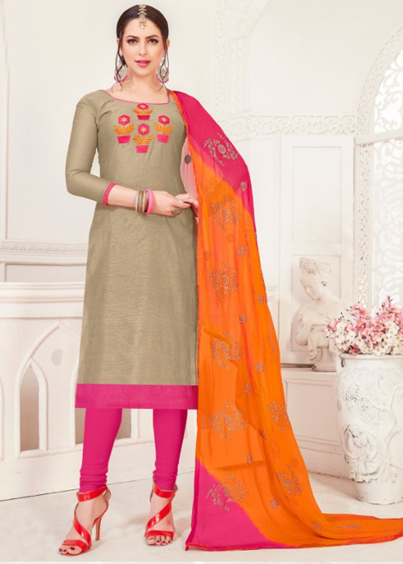 Indian Pakistani Women Girls Salwar Kameez Traditional Embroidered Designer Bollywood Wedding Festival Sangeet Dress Material Religious wear
