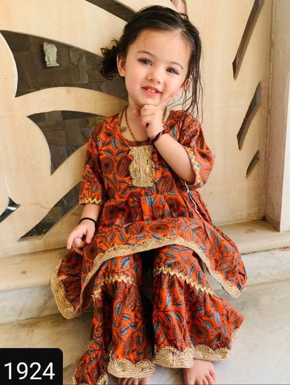 India Designer Baby Girl Sharara Style 