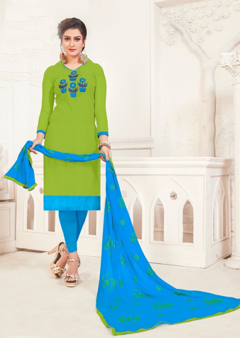 Indian Pakistani Women Girls Salwar Kameez Traditional Embroidered Designer Bollywood Wedding Festival Sangeet Dress Material Religious wear