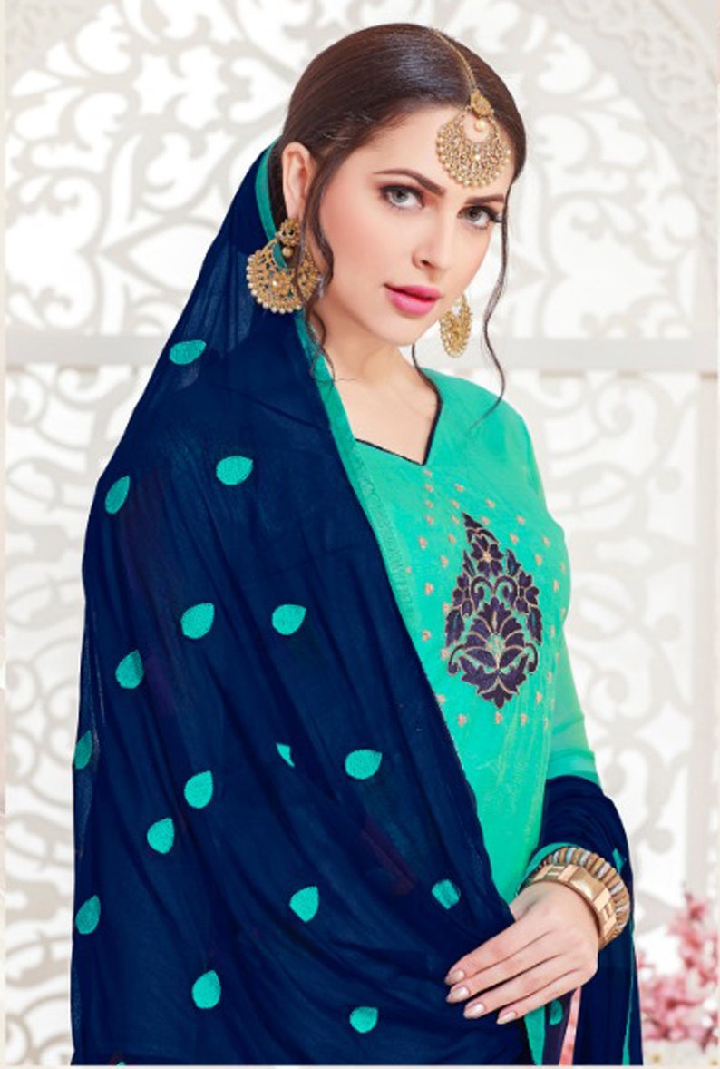 Indian Pakistani Women Girls Salwar Kameez Traditional Embroidered Designer Bollywood Wedding Festival Sangeet Dress Material Religious wear