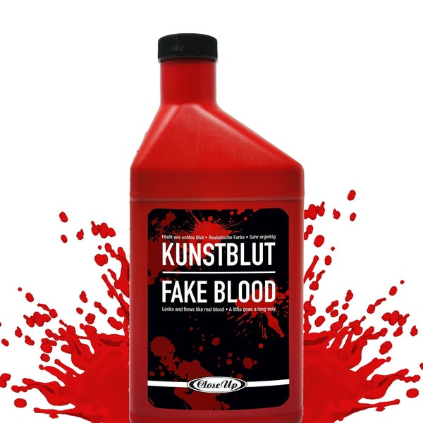 Flasche Kunstblut 455 ml.  Theater-Blut für Halloween Kostüme Verkleidungen