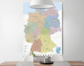 XXL Poster of Germany | Detailed Political Map 100 x 140 cm
