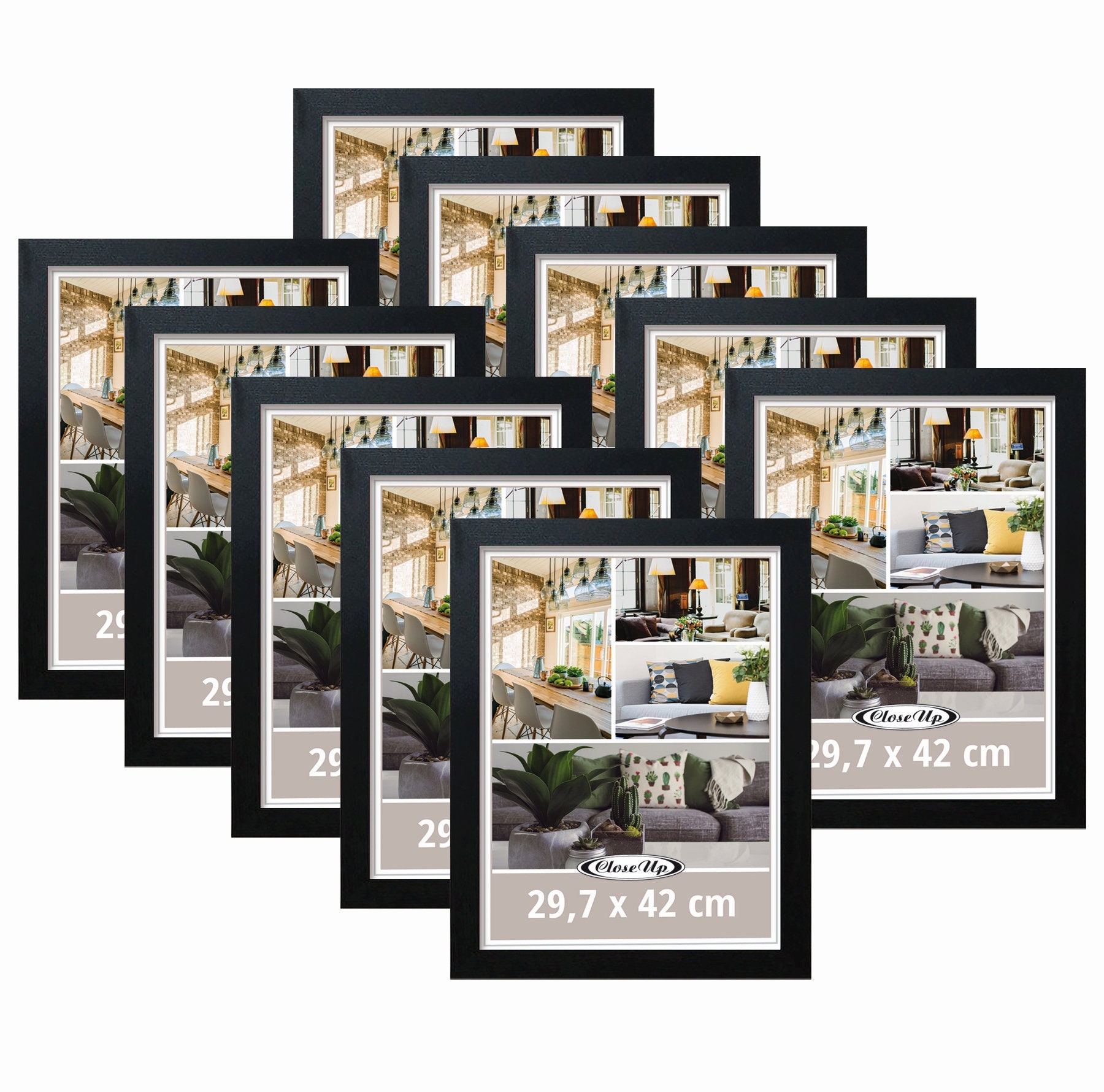 DIN A3 Poster Frame Set of 10 29.7 X 42 Cm Black MDF Wood Wood Etsy UK