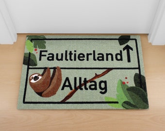 Faultierland Fußmatte - Faultier Schmutzfangmatte - 60 x 40 cm - Close Up®