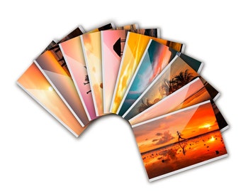 Magnetic Photo Bag, Photo Frame for Photos & Postcards, Photo Sleeve Magnet Set - transparent - 10 x 15 cm