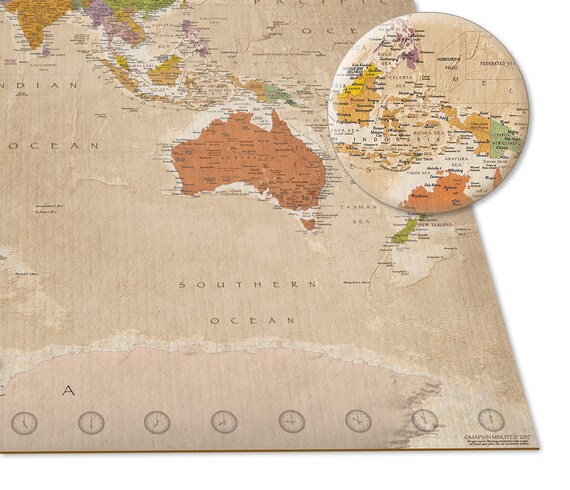 World Map XXL Poster Vintage 2018 - Etsy