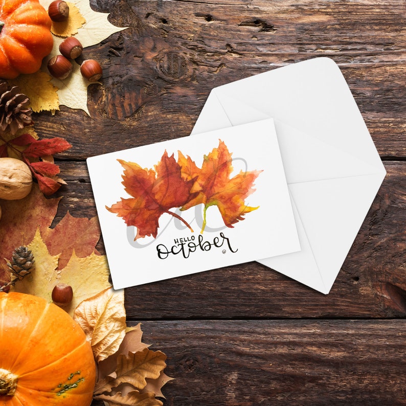 Leaves Notecards Pack of 10 3 Design Choices - Etsy