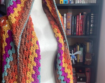 Handmade Granny Hexagon Crochet Cardigan | Cozy Crochet Sweater | Hooded