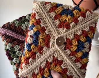 Handmade Crochet Book Sleeve | Multicolor Protector | Custom Color | Gift for Book Lovers, Teachers & Readers