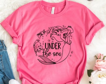 Ariel Shirt, damska koszulka Disney, Disney Shirts for Women, Disney Shirts, Disney Family Shirts, Little Mermaid Shirt, Disney