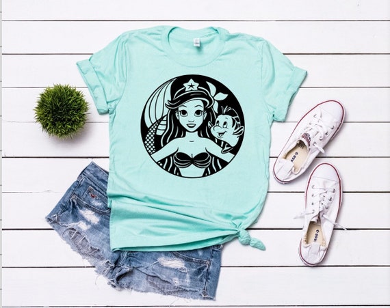 Camisa Ariel, Camiseta Disney Mujer, Camisetas Disney Para Mujer, Camisetas  Disney, Disney Family Shirts, Camisita Sirenita, Disney -  España