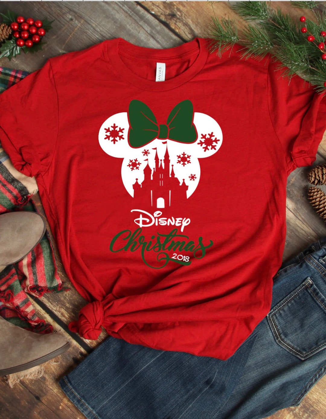 Disney Christmas Shirt, Disney Holiday Shirt, Women's Disney Shirt