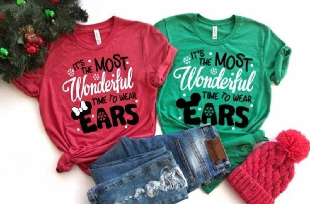 Disney Christmas Shirt, Disney Holiday Shirt, Women's Disney Shirt, Most Wonderful Time To Wear Ears, Mickey's Very Merry Christmas Party,