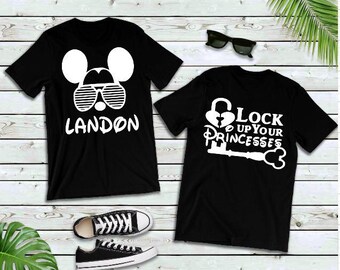 Lock Up Your Princesses Shirt, Disney Shirt, Disney Trip Shirt, Magic Kingdom, Disney Vacation, Family Disney Shirt, Mickey Sunglasses