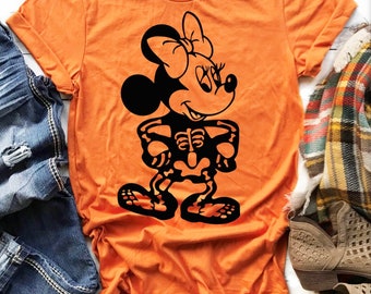 Disney Halloween Shirt, Minnie Mouse Halloween Shirt, Disney Shirt, Not So Scary, Mickey Shirt, Skeleton Shirt