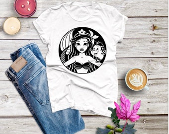 Ariel Shirt, damska koszulka Disney, Disney Shirts for Women, Disney Shirts, Disney Family Shirts, Little Mermaid Shirt, Disney