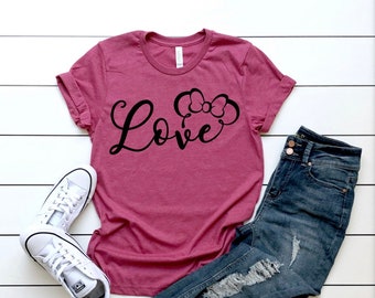 Minnie Mouse Shirt, Women's Disney Shirt, Disney Shirts For Women, Magic Kingdom, Disney Vacation, Kid's Disney Shirt, Disney Love Shirt