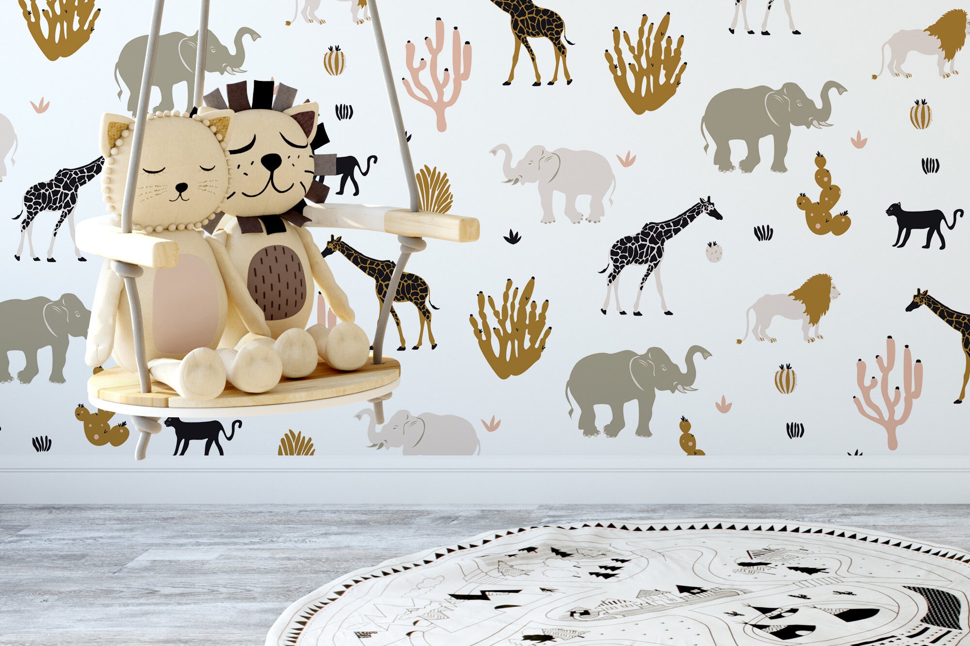 Animal Print Peel and Stick Wallpaper Removable Self Adhesive Etsy