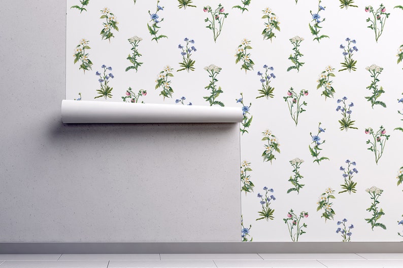 Vintage Botanical Peel and Stick Wallpaper Removable | Etsy