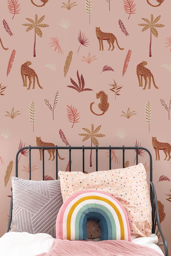 Safari Peel and Stick Wallpaper For Nursery Tiger and Jungle | Etsy