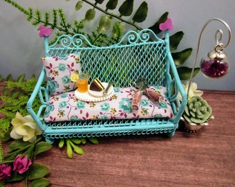 Banco de jardín de hadas Shabby chic