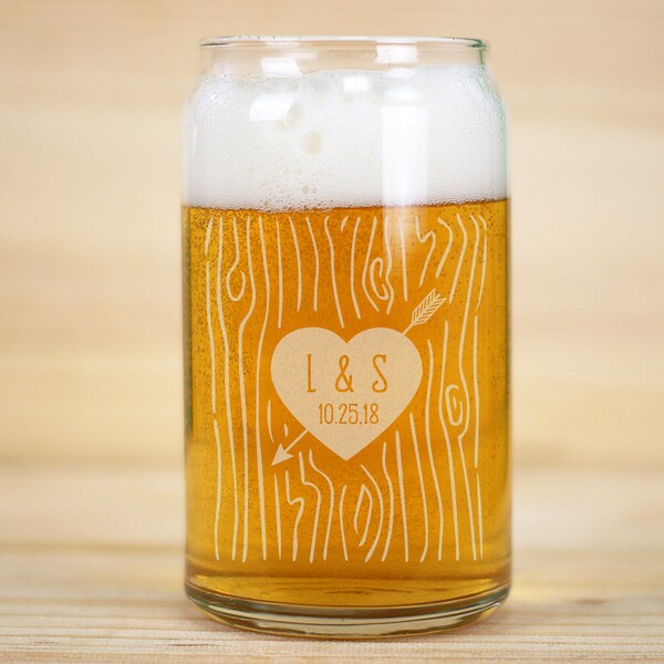 Wedding Anniversary Wedding Beer Glass Etsy