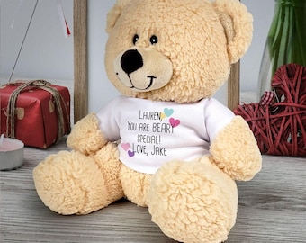 Plush Sherman Bear, Personalized Teddy Bear, Customizable Stuffed Animal, Gift for Kids, Cuddly Plush Toy, Unique Gift Idea