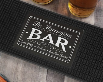 Personalized Open Daily at Style Bar Mat, Open's Daily, Customized Bar Mat, Bar Accessories, Fathers Day Present, Beer Coaster -pgsU20784132