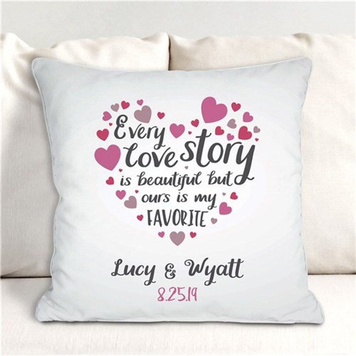 Personalized Every Love Story Throw Pillow 17 Etsy