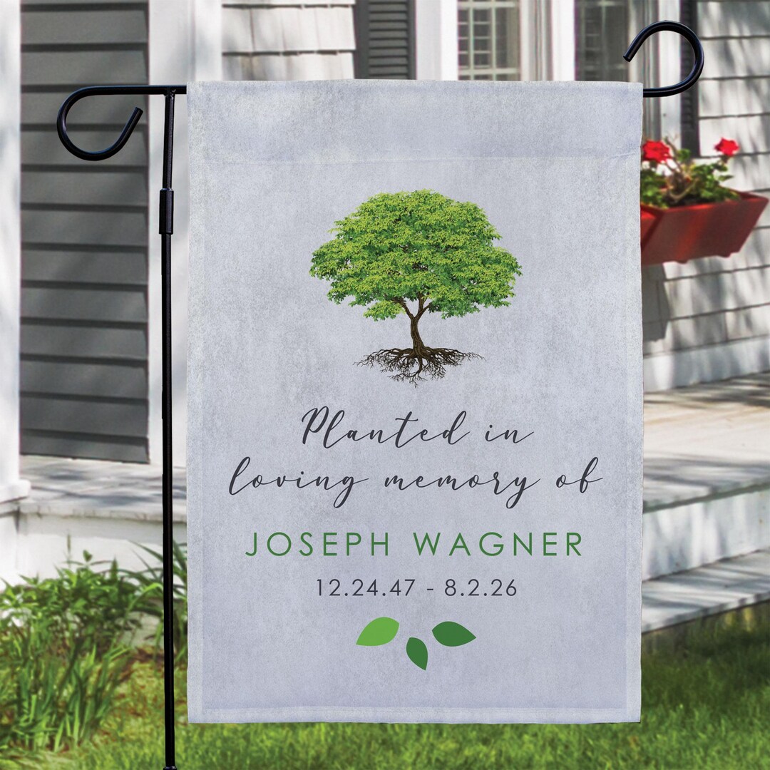 Personalized Memorial Garden Flag, Planted in Loving Memory Flag ...