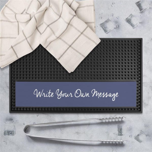 Personalized Bar Mat, Custom Message Bar Mat, Home Bar Decor, Bartender Gifts, Christmas Gifts For Him, Wedding Present, Housewarming