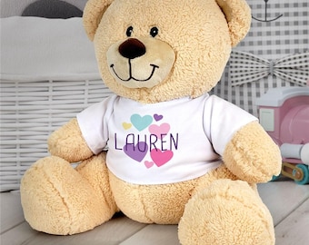 Plush Bear, Personalized Teddy Bear, Customizable Stuffed Bear, Gift for Kids, Cuddly Plush Toy, Unique Gift Idea