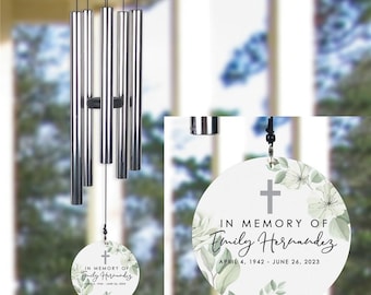 Personalized Watercolor In Memory Of Wind Chime