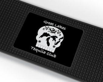 Great Lakes Tequila Club Bar Mat, Bar Mat, Home Bar Accessories, Beer Coaster, Fathers Day Gift, Tequila Bar Mat, Gift For Him, Father's Day