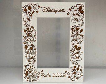 Personalised Disneyland Paris 2023 Photo Frame Any Year Date, Engraved 4x6"