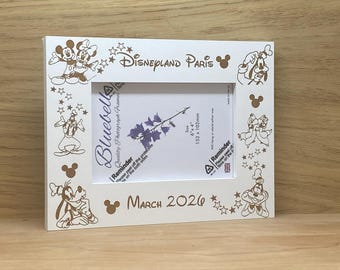 Disney 4 x 6" witte gepersonaliseerde en gegraveerde fotolijst met landschap