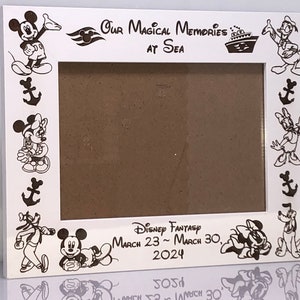 Personalised Disney Cruise Engraved Photo Frame | Design M