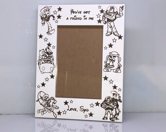 Disney Toy Story Photo Frame Personalised And Engraved With Your Choice Text