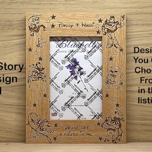 Disney Toy Story Photo Frames Personalised And Engraved With Your Choice Text