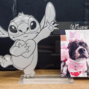 Disney Stitch Photo Plaque Personalised Best Friend Gift With Your Choice Photo
