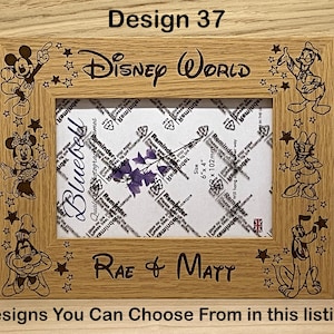 Disney Photo Frames Engraved And Personalised With Any Choice Wording  Designs 37 To 42