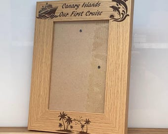 Personalised Holiday Any Destination Photo Frame Any Name Or Text Engraved Free