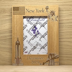 Personalisierter New Yorker Fotorahmen Jeder Name oder Text graviert Kostenlos