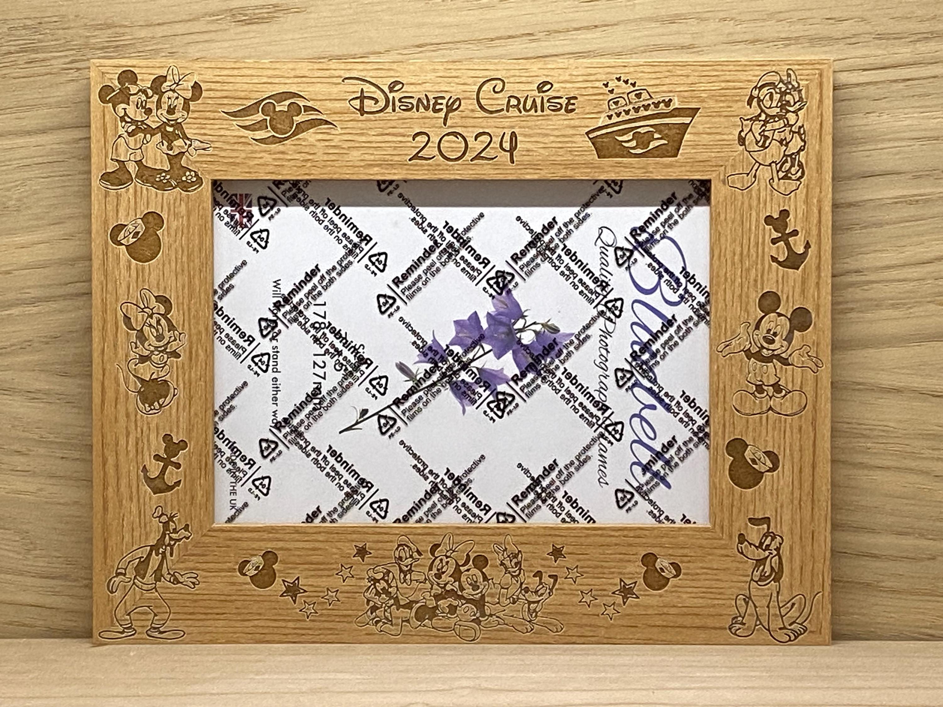 Disney Cruise Line フォトフレーム ディズニークルーズ ディズニー・クルーズをテーマにした、名入れ可能な刻印入りフォト